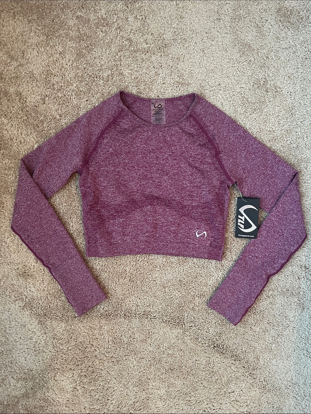 NWT TLF React Seamless Long Sleeve Crop Top
